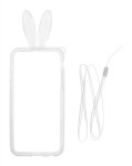 Бампер для iPhone 6 силикон Зайчик блистер Прозрачный