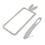 Бампер для iPhone 6 Plus силикон Зайчик блистер Прозрачный