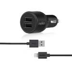Автомобильная зарядка USB  mA Melkin (M8J1071) (2USB+каб для iPhone 5/6/iPad 4/Air/mini) Черная