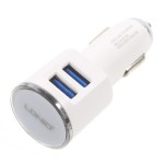 Автомобильная зарядка USB 3400 mA Ldnio (DL-C29) (2*USB + каб iPhone Lightning (8 pin)) Белая