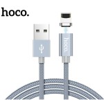 Кабель Lightning Hoco U40A Magnetic Adsorption (120 см) Серый
