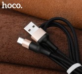 Кабель Lightning Hoco X26 Xpress (100 см) Черный/золото