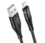 Кабель Lightning Hoco U93 Shadow 2.4A (120 см) Черный