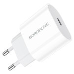 Сетевая зарядка Type-C Borofone BA61A Origin (10,5W) Белая