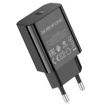 Сетевая зарядка Type-C Borofone BA65A (PD 20W + Lightning) Черная