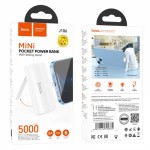 АКБ внешняя 5000 mAh Hoco J106 Pocket (Lighting) Белая