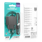 Сетевая зарядка Type-C Borofone BAS15A (QC3.0/PD30W + Type-C) Черная
