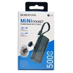 АКБ внешняя 5000 mAh Borofone BJ41 Pocket (Type-C/Lighting) Черная