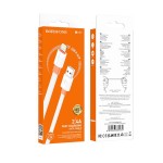 Кабель Lightning Borofone BX89 2,4A (100 см) Белый/оранжевый