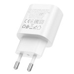 Сетевая зарядка Type-C Borofone BA82A Platinum (PD 25W) Белая