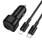 Автомобильная зарядка Type-C Borofone BZ34A (PD20W + Lghtning) Черная